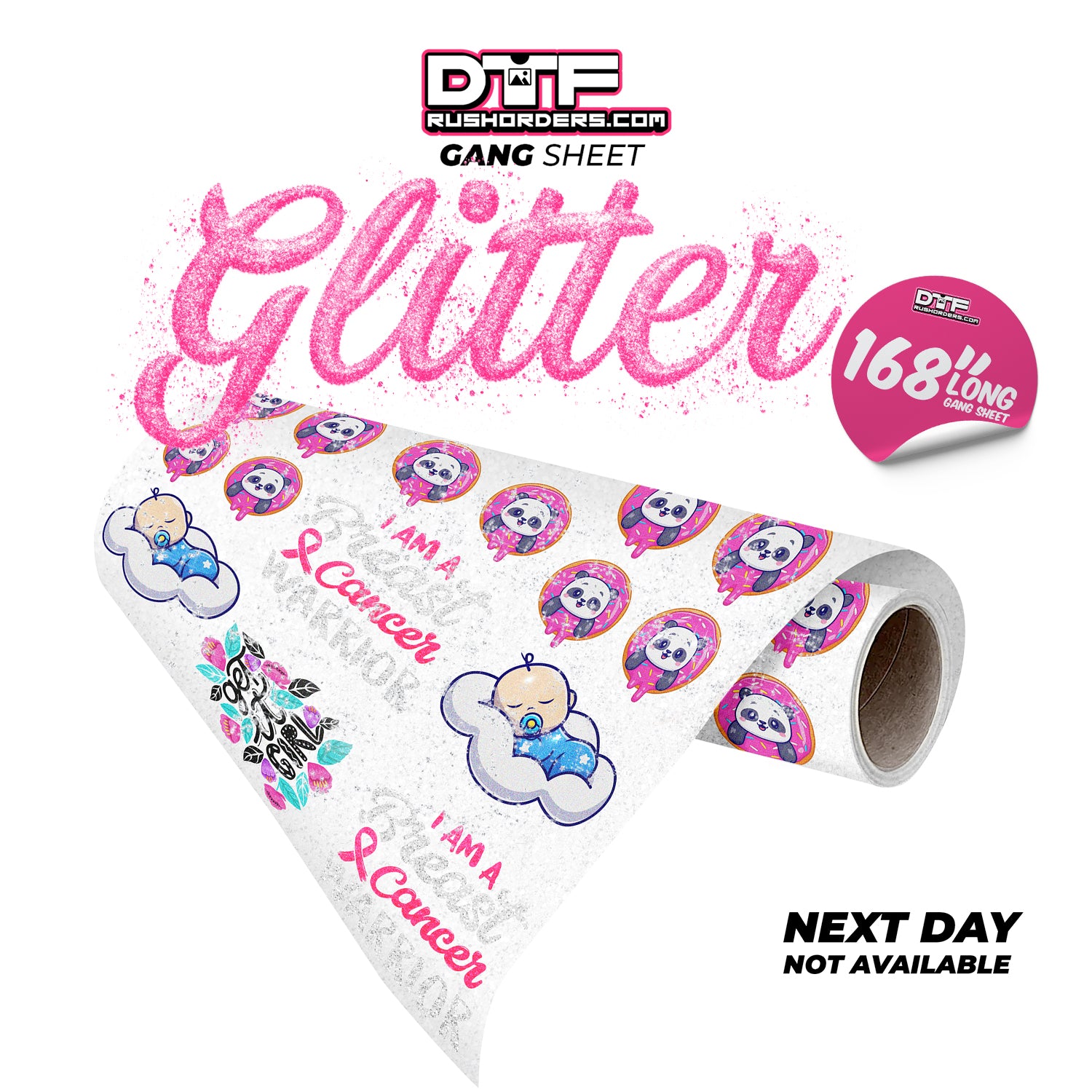 168" Glitter DTF Transfers