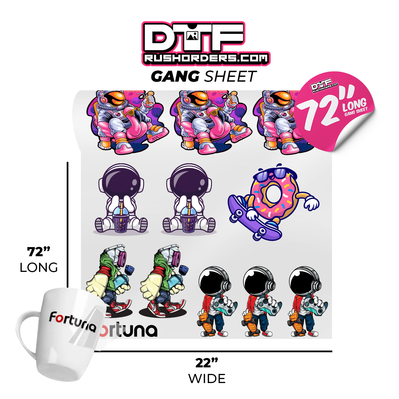 UV DTF Sticker Gang Sheets - Vibrant, Tough & Durable