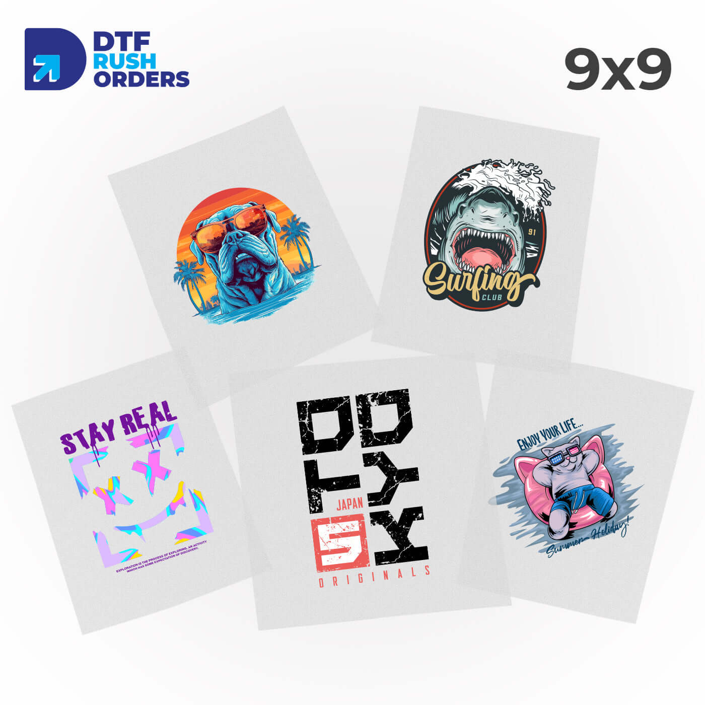 Canva design turned into high-quality 9x9 DTF Transfer