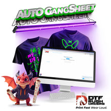 DTF gang sheet builder for fluorescent transfers or your DTF Transfers now with DTF Rush Orders