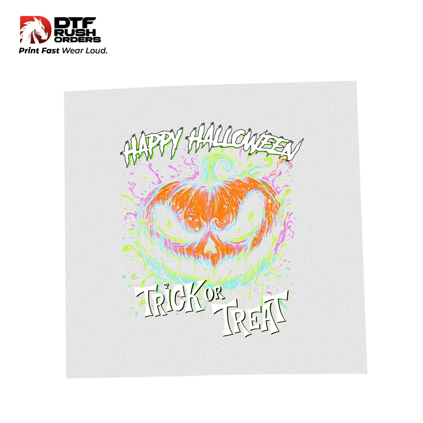 Spooky Halloween pumpkin shirt transfer Trick or Treat