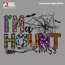 Vibrant Im a Haunt Mess Halloween shirt transfer close-up